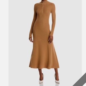 Rosetta Getty Women's  Ribbed Zip Up Turtleneck Dress Size M (NWT)